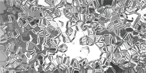 Abstract monochromatic background with a mosaic of irregular, glossy, and reflective polygonal shapes in shades of gray and white, creating a futuristic and metallic visual effect for technology