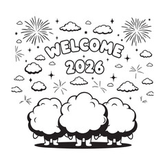 A vintage cartoon cloud vector drawing of a comic book explosion design with speech bubble icons