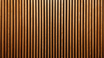 Obraz premium Seamless Full Frame Background of Vertical Natural Wood Slats Panel Texture for Modern Interior Design