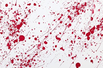 Dynamic red ink spot on pure white canvas, highlighting bright color splash as symbol of creative inspiration for design, marketing, and artistic projects.