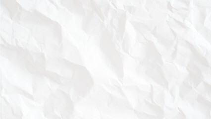 White crumpled paper texture background, abstract creased surface pattern Vector, illustration