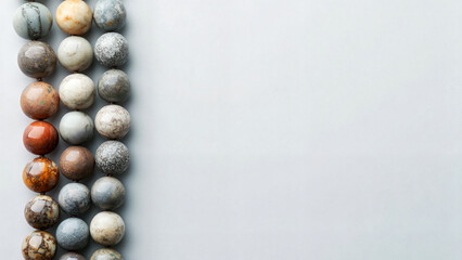 Prayer Beads, spiritual product catalogs, e-commerce, meditation branding, religious print materials, church promotions, prayer product visuals 