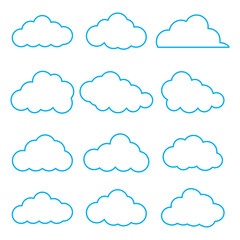 Cloud icon vector. Line sky symbol. Trendy flat weather outline ui sign design. Thin linear graphic pictogram for web site, mobile application. Logo illustration. Eps10.