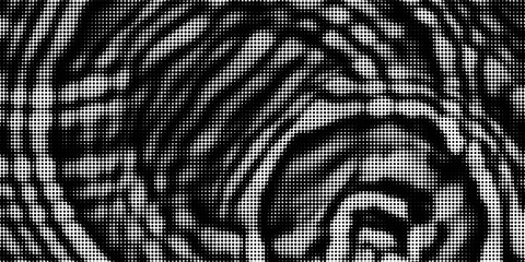 White halftone pulse wave design with sharp peaks, clean audio wave pattern for digital branding, music, and advertising creative projects