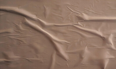 Folded white paper texture backdrop, crumpled poster surface, empty background for text or graphics