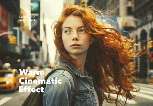 Warm Cinematic Photo Effect