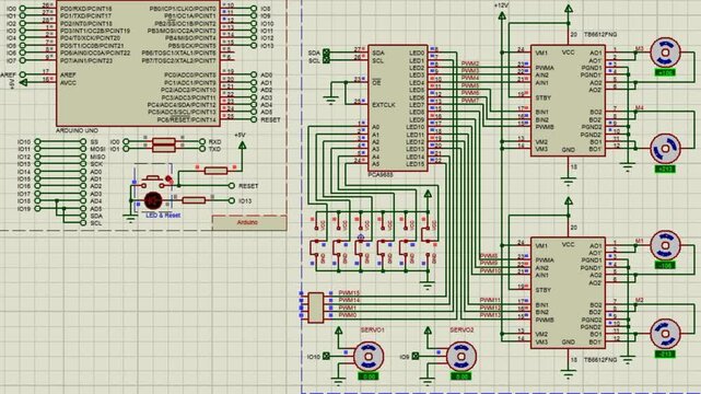 Video simulation of operation of electronic 
device circuit. Connecting external
pcb with motor to arduino board. 
Animation of measuring speed of rotation of motor. 
Technic engineering cad scheme. 