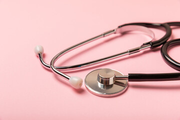 Stethoscope on the table. Medical instrument. Medical concept. Healthcare. Health Day.Doctor...
