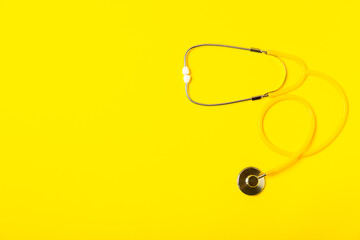 Stethoscope on the table. Medical instrument. Medical concept. Healthcare. Health Day.Doctor...