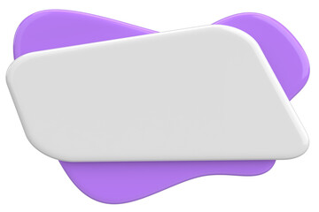 3D Blob. Abstract Text Box. 3D illustration.