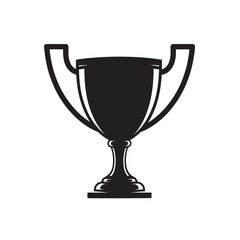 Silhouette of a trophy champion cup
