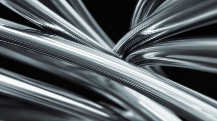 Abstract digital art piece that appears to be a close-up of a group of thin, curved lines. the lines are arranged in a way that creates a sense of movement and depth, with some overlapping each other.