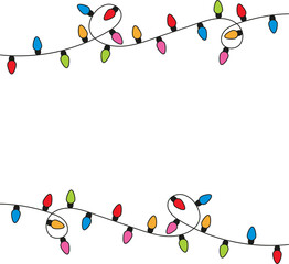 Lampki choinkowe, grafika dekoracyjna. © EmBer_graphic