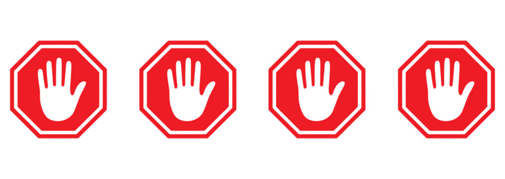 Clear stop hand signals emphatically communicate caution and prohibition, ideal for safety campaigns, business restrictions, and urgent security warnings, ensuring immediate attention