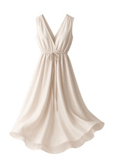 Obraz premium Lightweight gown with V-neck and adjustable waist ties.