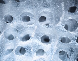 Porous Ice Structure Close-up