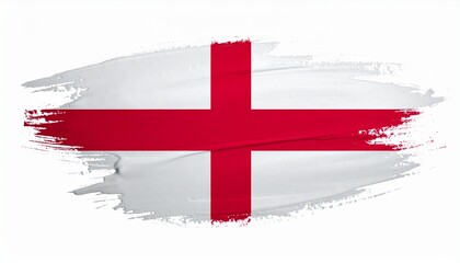 Brushstroke England Flag St George's Cross Artwork