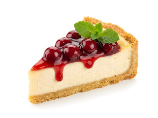 kuchenst&uuml;ck auf einem weissen hintergrund