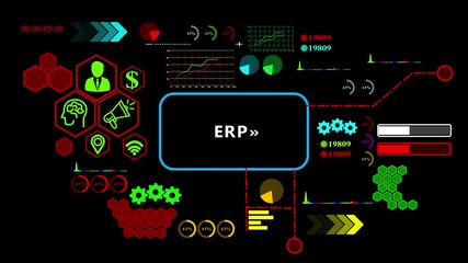 Futuristic Digital Dashboard with Graphs and Data Visualizations on Black Background technology - Powered by Adobe
