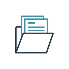 Open folder with documents icon