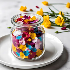 candy in a glass jar