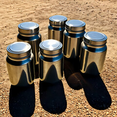 coffee beans in a glass jar