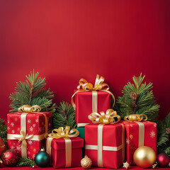 christmas tree and gifts