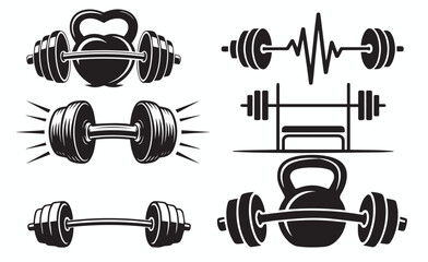 gym silhouette clipart vector design