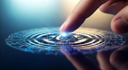 Fingertip Touching Liquid AI Light