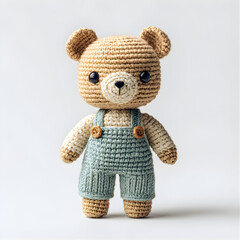 Cute Crocheted Teddy Bear Amigurumi Toy 
