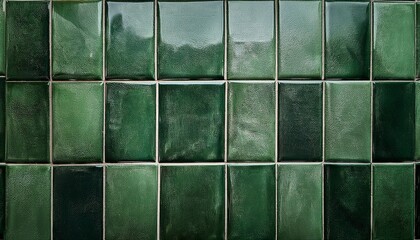 vertical dark green glazed ceramic wall tiles with rustic finish
