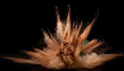 pile of brown powder erupts