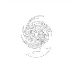 Dynamic coastal cyclone impact graphic with weather elements