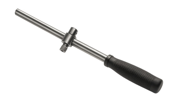 Durable sliding T-bar with adjustable length for enhanced leverage in carpentry.