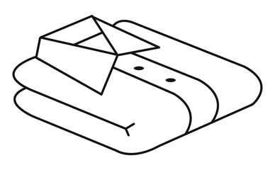 Folded shirt clothes icons set. Stack of folded shirts icons. Folded shirt clothes logo, label, badge, sign, symbol, emblem, stamp, black, flat, line, vector isolated illustration on white background.