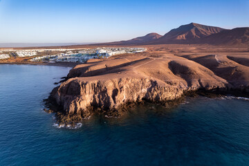 Aerial view of coastline