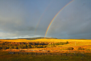 Storm Light Over the Golden Plains Near Spencer, Idaho