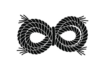 A bundle of rope silhouette vector art illustration