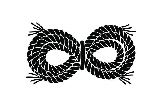 A bundle of rope silhouette vector art illustration