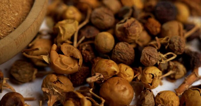 Ayurvedic Choti Kateli also known as Kantkari or Solanum Surattense dried and powder form