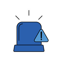 Emergency Alert icon outline editable stroke line drawing eps.