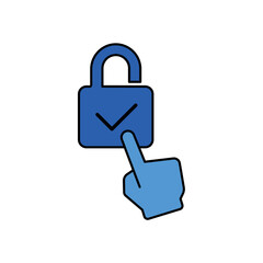 Access Control icon outline editable stroke line drawing eps.
