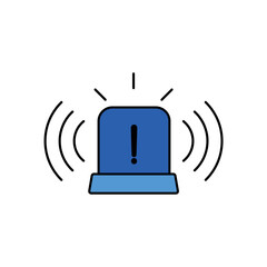Alarm Signal icon outline editable stroke line drawing eps.