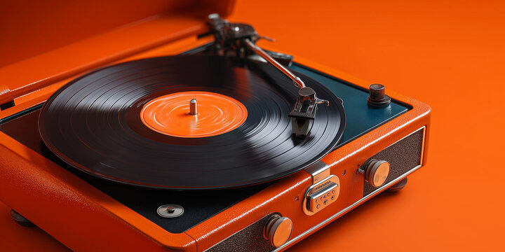 Stereo Turntable Vinyl Record Player Analog Retro Vintage