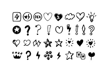 Abstract Swirls and Dots on Transparent Background