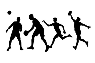 Black Silhouette of a Person Playing Tennis player silhouette