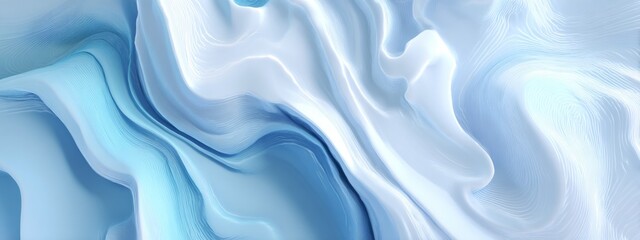 Obraz premium Abstract Icy Blue Pattern with Pale Mint and Frosted White Hues for Creative Background Designs