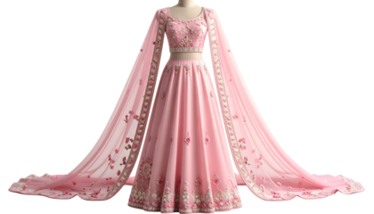 Designer Royal Red Wedding Dress on Fashion Form