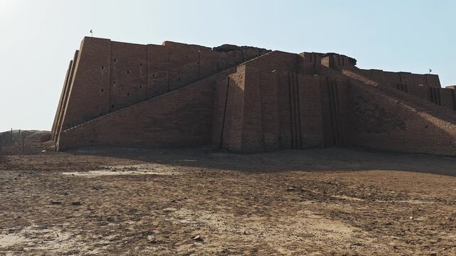 Nasiriyah, Iraq - November 20, 2025: Archaeological Pavement and Modern Protection Walkway at the City of Ur
