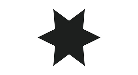 A simple black star shape against a white background silhouette